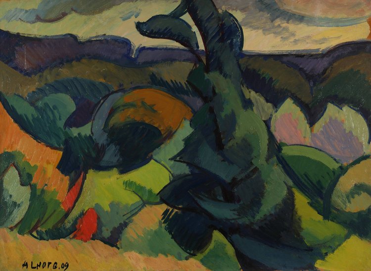 André Lhote (18Das Gemälde "Paysage Fauve" des Malers André Lhote aus dem Jahr 1909 