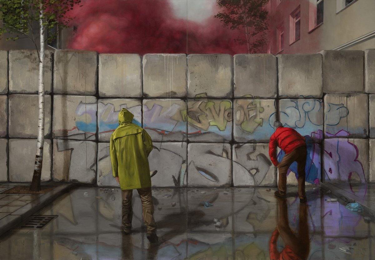 Christian Thoelke, Wall, 2021, 2 Teile, Öl auf Leinwand, 250 x 360 cm (c) Christian Thoelke. Foto: Nguyen Xuan Huy Christian Thoelke, Wall, 2021, 2 Teile, Öl auf Leinwand, 250 x 360 cm (c) Christian Thoelke. Foto: Nguyen Xuan Huy