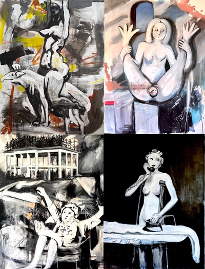 Bettina Semmer, Vierer Remake, 2026, 340x260cm
