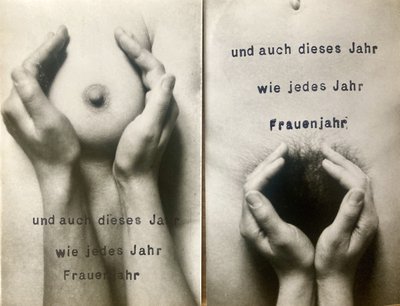 Gabriele Stötzer, Frauenjahr, 1982, gestempelte Postkarte